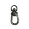 Swivel Hook Small Black Shiny Plated Side Push 1 Inch Long 3/8 Inch Loop